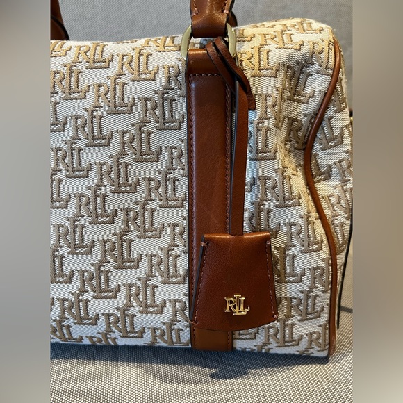 Ralph Lauren Kaden Monogram Jacquard Medium Satchel - Picture 13 of 13